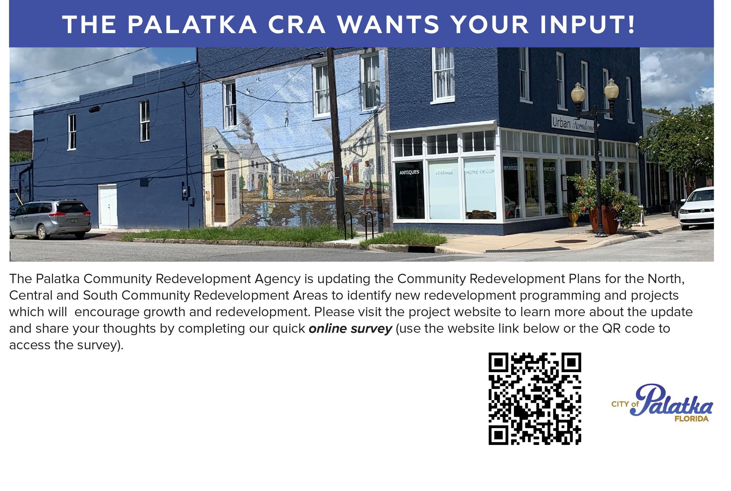 public forum online survey for the CRA plan update