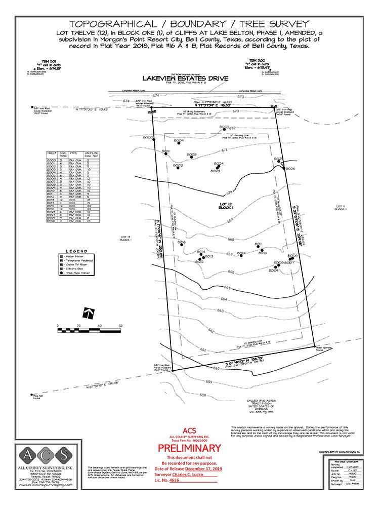 Topography with Tree Survey