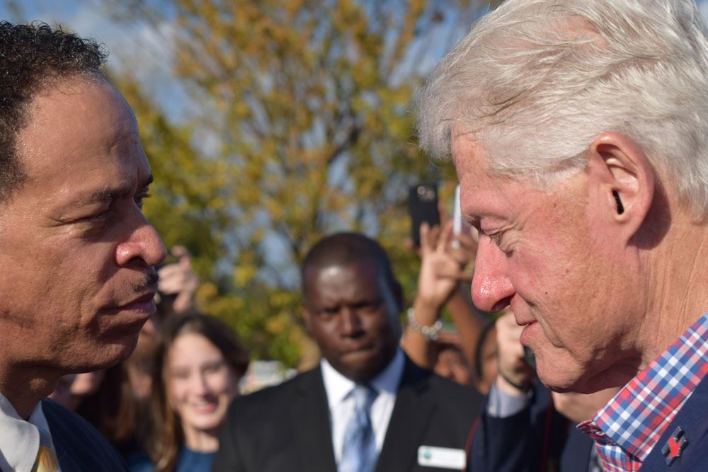 Karl Falgg, Putnam County Commissioner and former City of Palatka Mayor, meets with President Bill Clinton!