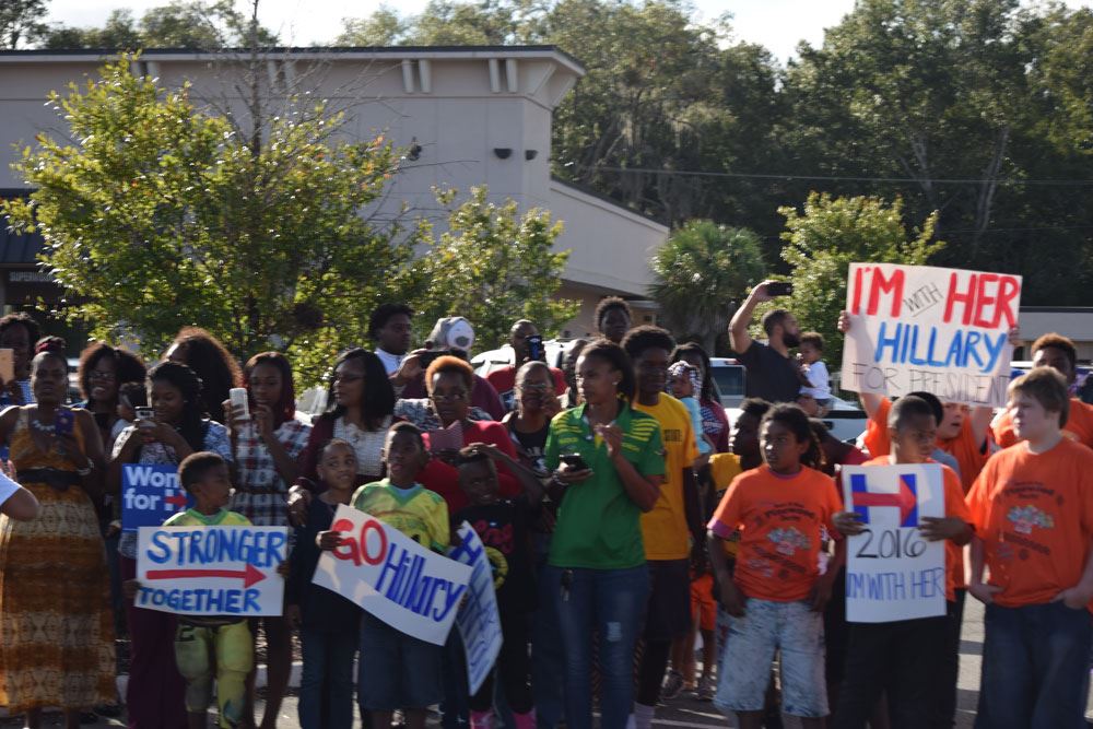 Anticipation turned into excitement when former President Bill Clinton arrived. 